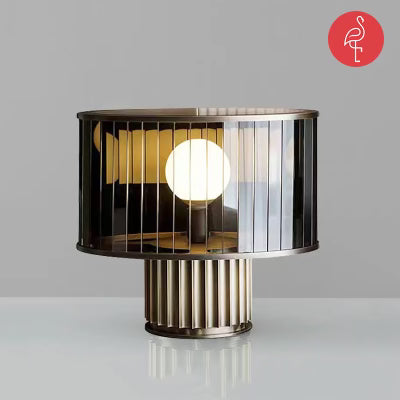 Wales Iron and Glass Table Lamp by The Flamingo Life — designer statement lighting for Indian homes