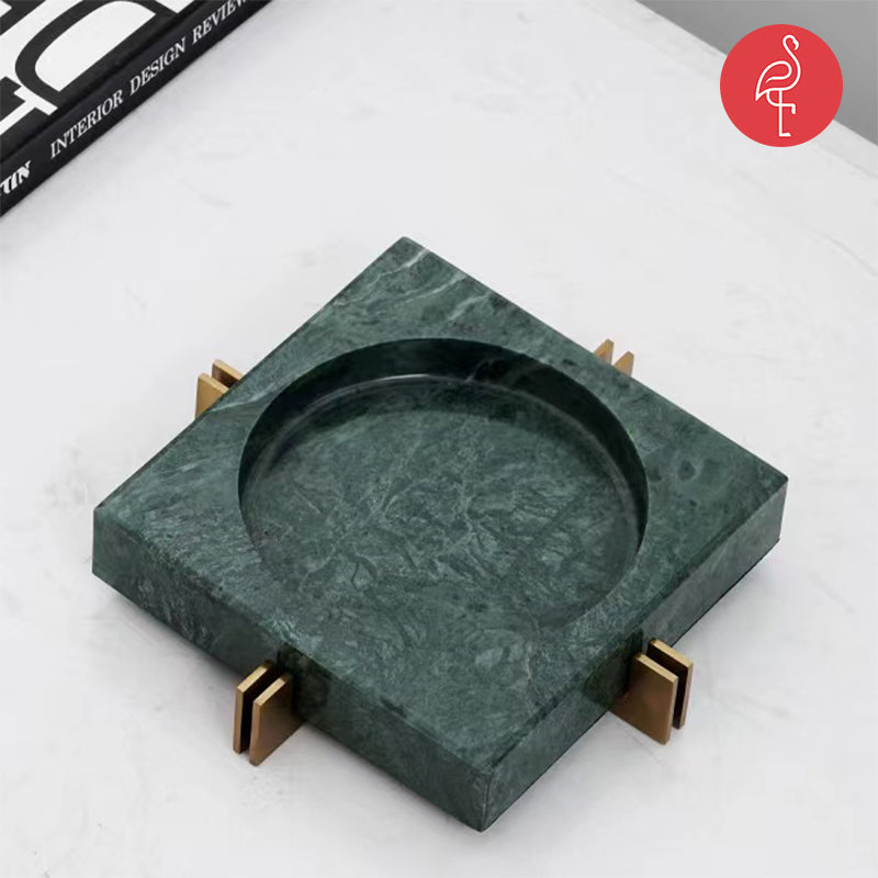 Verde Marble Monarch Ashtray