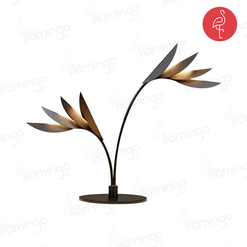 Birds of Paradise Table Lamp – detail view – luxury table lamp India – The Flamingo Life