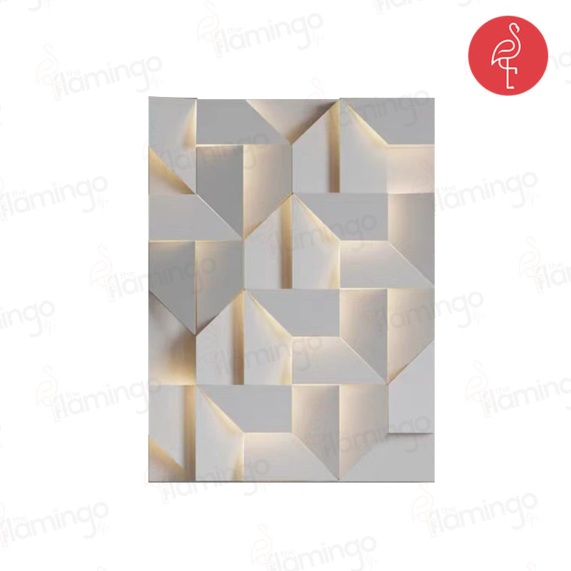 Puzzled Luxury Wall Mount Light – lifestyle view – designer wall light India – The Flamingo Life