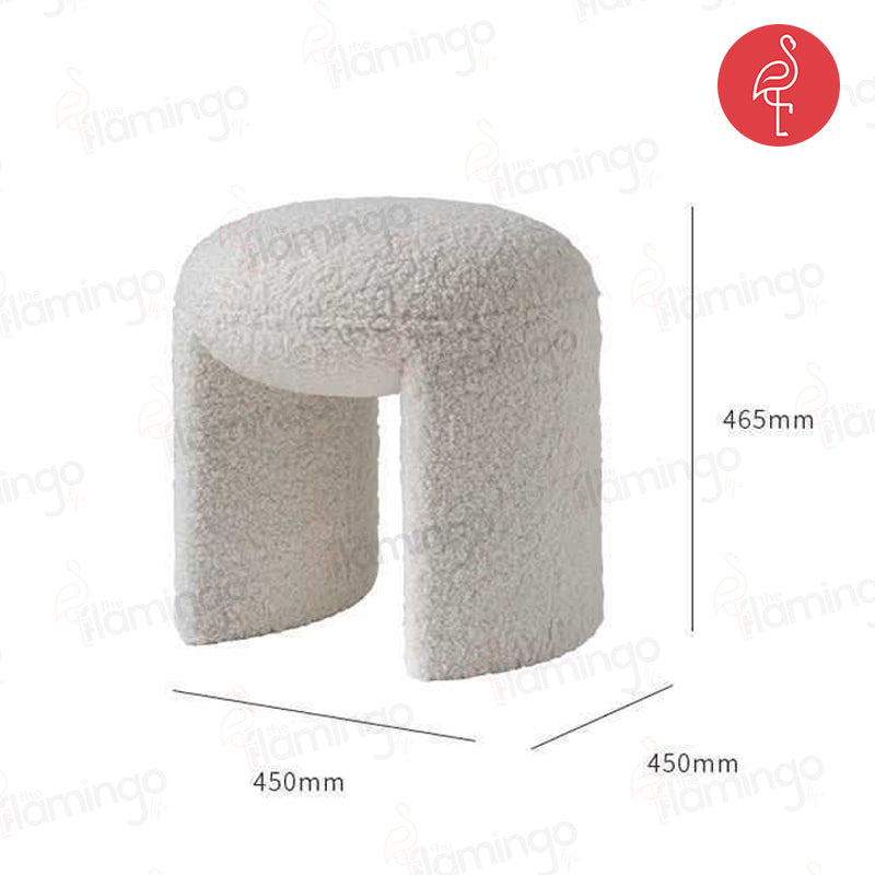 Paris Luxury Pouf angle view - pouf - The Flamingo Life