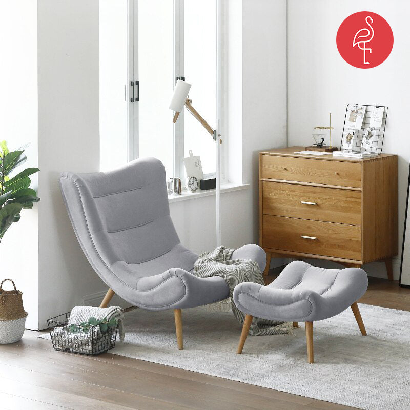 Modern Simple Art Chair side view - iron accent chair - The Flamingo Life