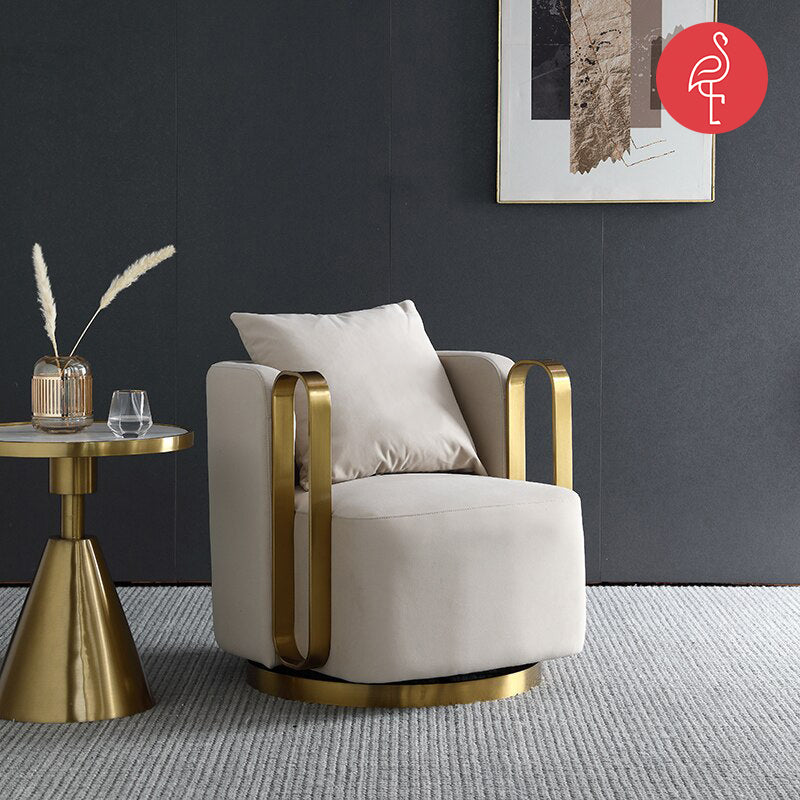 Denmark Luxury Chair view 7 - velvet upholstery accent chair - The Flamingo Life