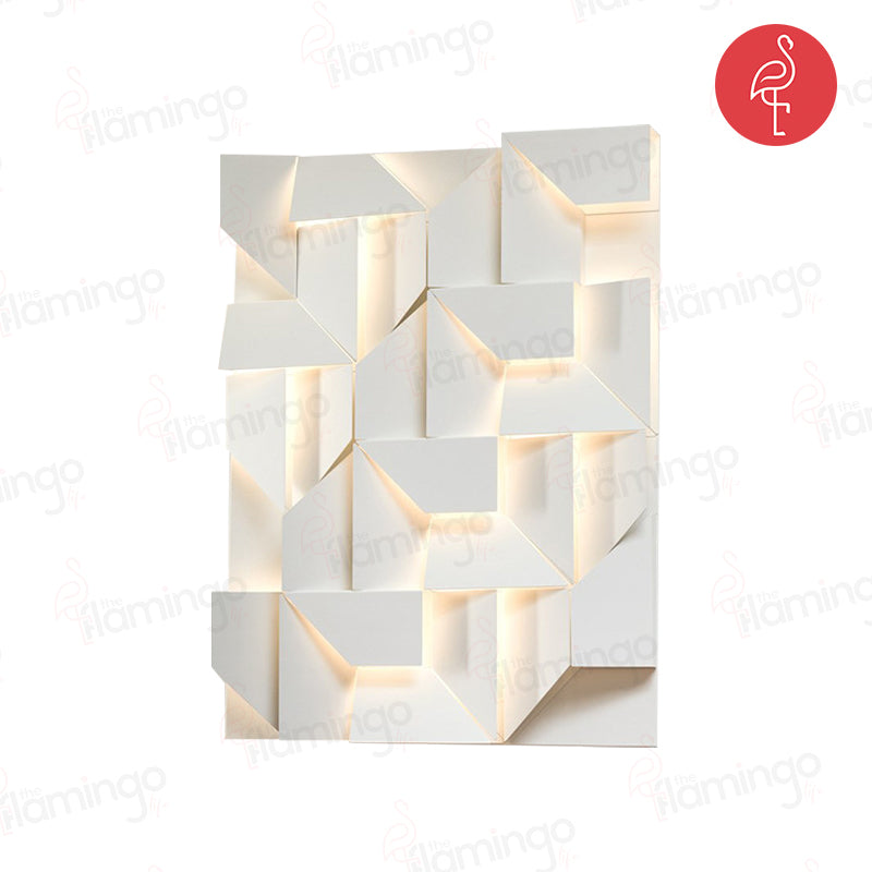 Puzzled Luxury Wall Mount Light – close-up view – designer wall light India – The Flamingo Life