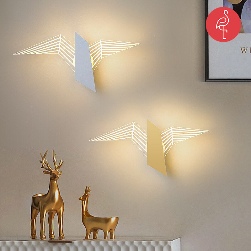 Nordic Bedroom Bedside Bird Acrylic – warm glow – luxury bedside decor India – The Flamingo Life