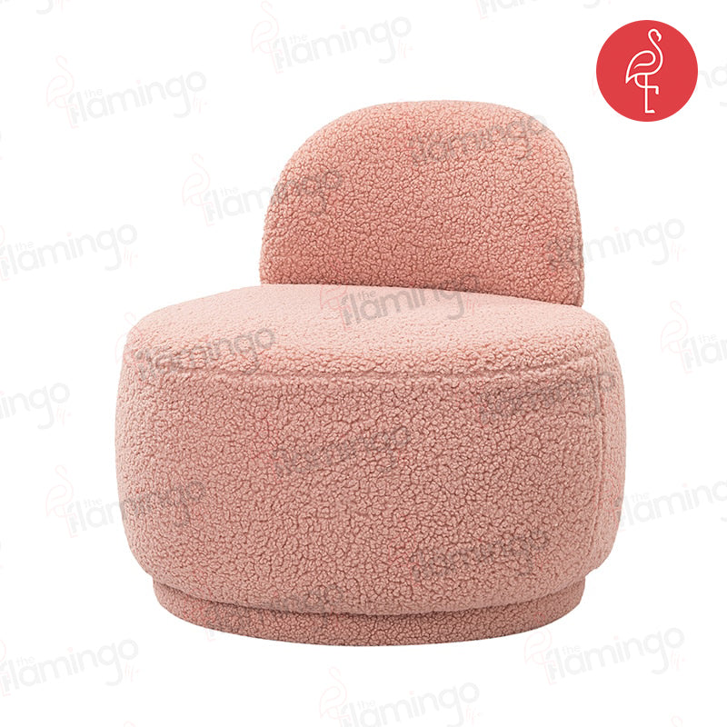 Boukle Round & Cozy Chair detail view - accent chair - The Flamingo Life