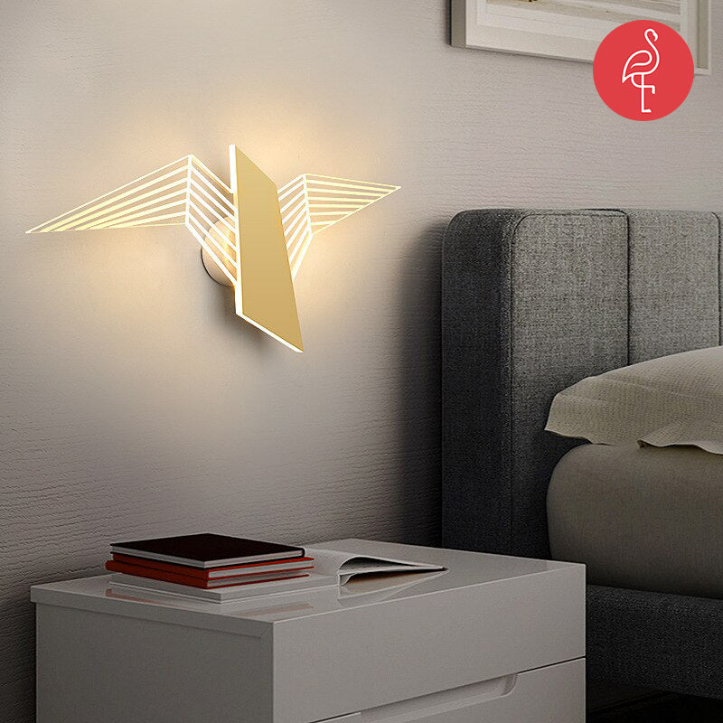 Nordic Bedroom Bedside Bird Acrylic – styled room – luxury bedside decor India – The Flamingo Life