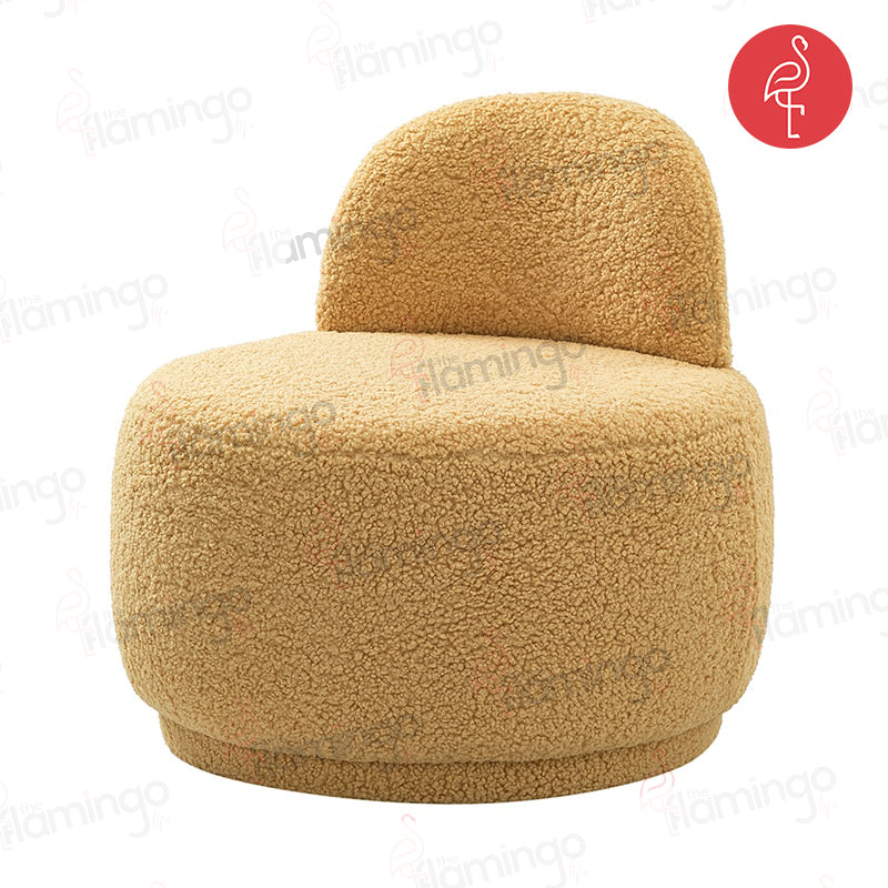 Boukle Round & Cozy Chair lifestyle view - accent chair - The Flamingo Life