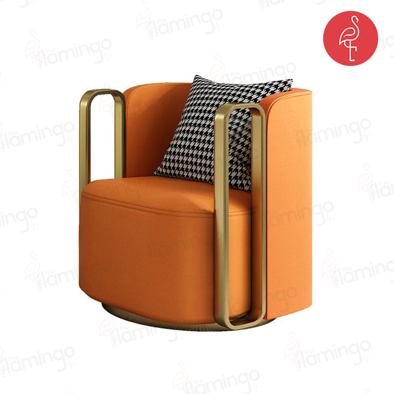 Denmark Luxury Chair view 9 - velvet upholstery accent chair - The Flamingo Life