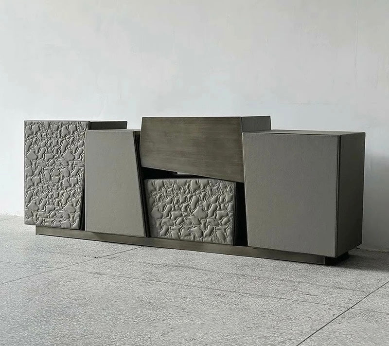 Flintstone Console side view - console table - The Flamingo Life