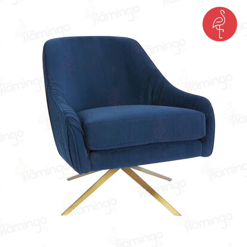 Louis Fashion Single Chair view 8 - gold-accented accent chair - The Flamingo Life