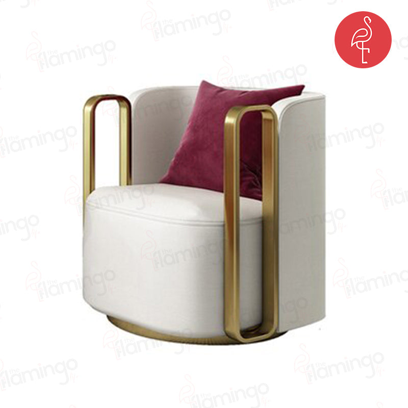Denmark Luxury Chair view 10 - velvet upholstery accent chair - The Flamingo Life