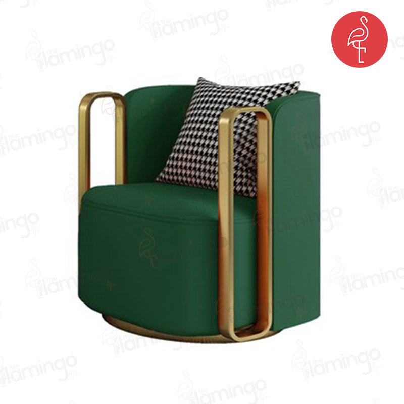 Denmark Luxury Chair view 12 - velvet upholstery accent chair - The Flamingo Life