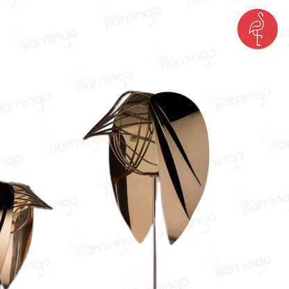 Birds of metal luxury stone decor