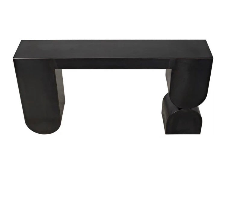 Hourglass Entryway/Foyer Console close-up - tempered glass console table - The Flamingo Life