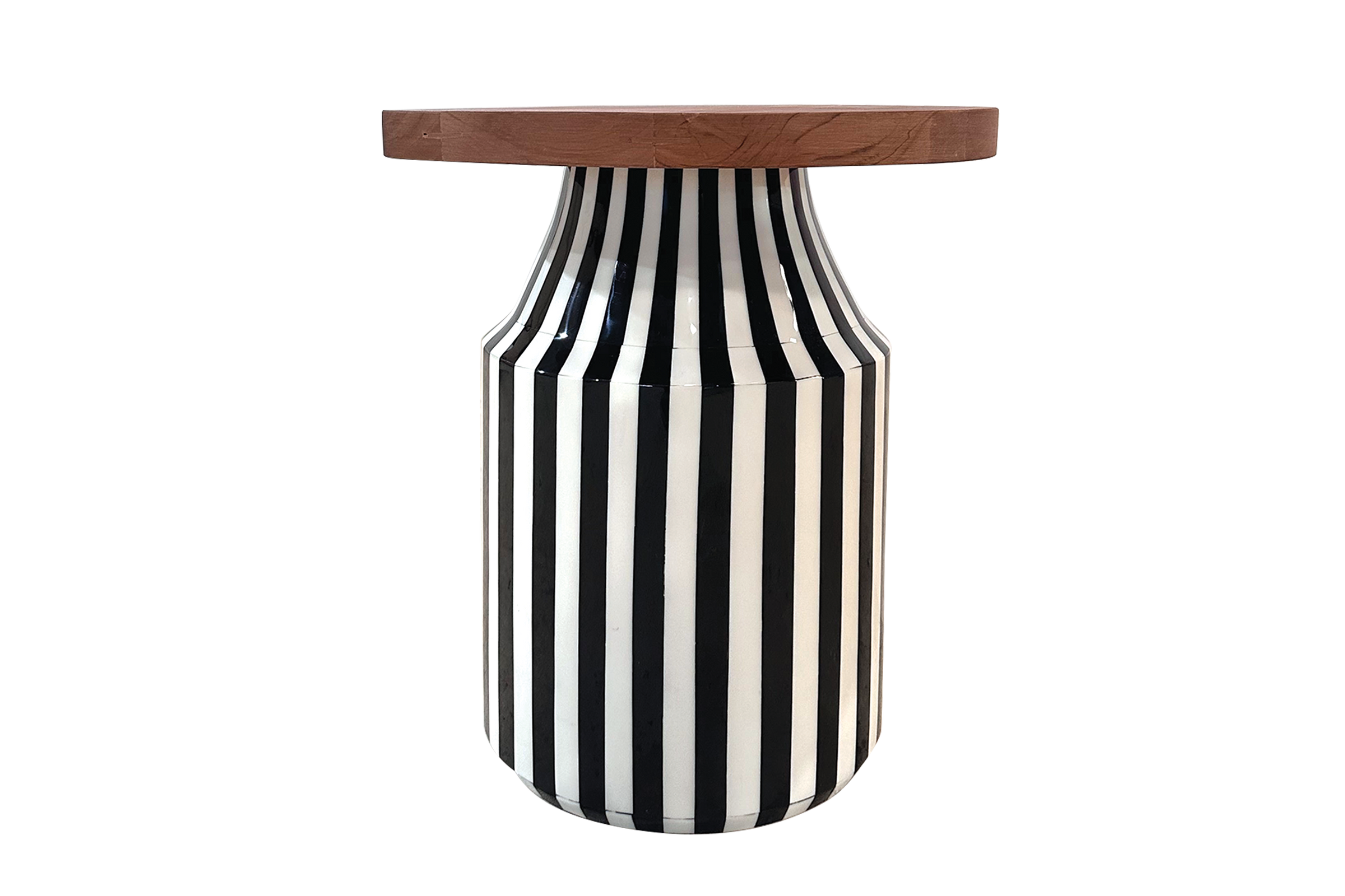 Wonka Drink/End Table side view - furniture - The Flamingo Life