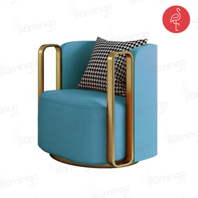 Denmark Luxury Chair view 13 - velvet upholstery accent chair - The Flamingo Life