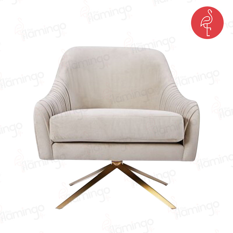 Louis Fashion Single Chair view 7 - gold-accented accent chair - The Flamingo Life