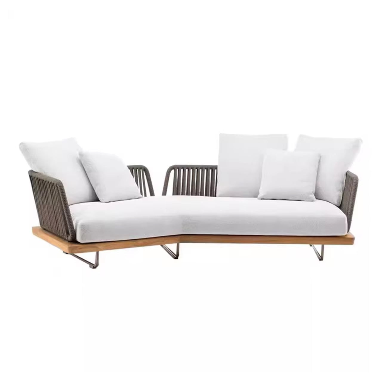 Jhelum Premium Rope Outdoor Set lifestyle view - premium rope outdoor furniture - The Flamingo Life