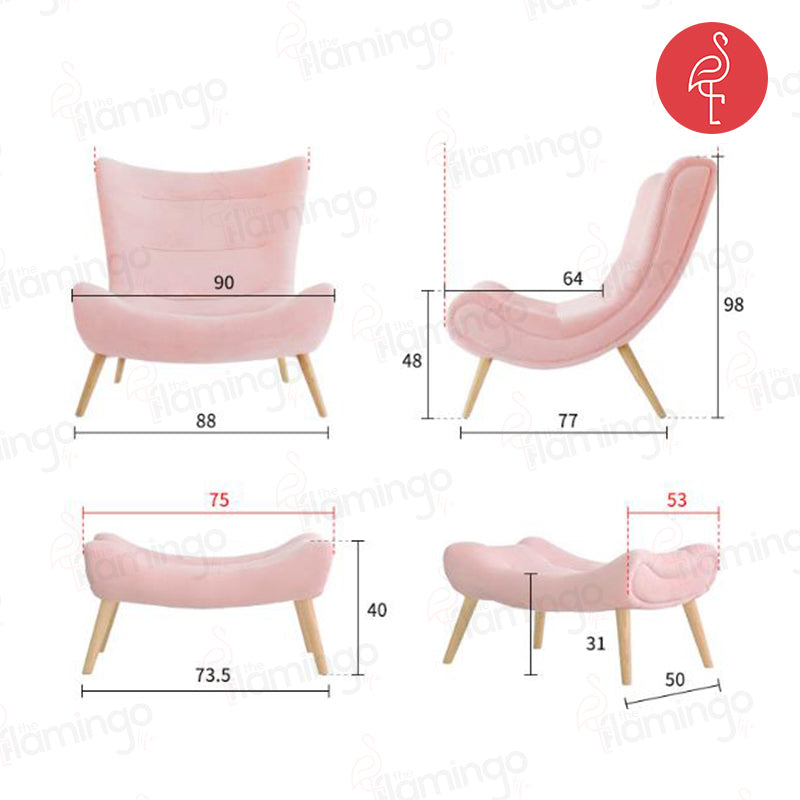 Modern Simple Art Chair view 22 - iron accent chair - The Flamingo Life