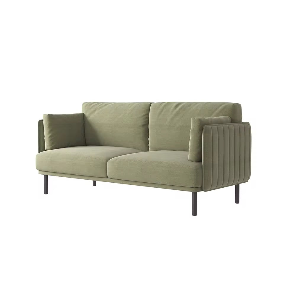 Aurel Luxury Sofa detail view - suede upholstery sofa - The Flamingo Life