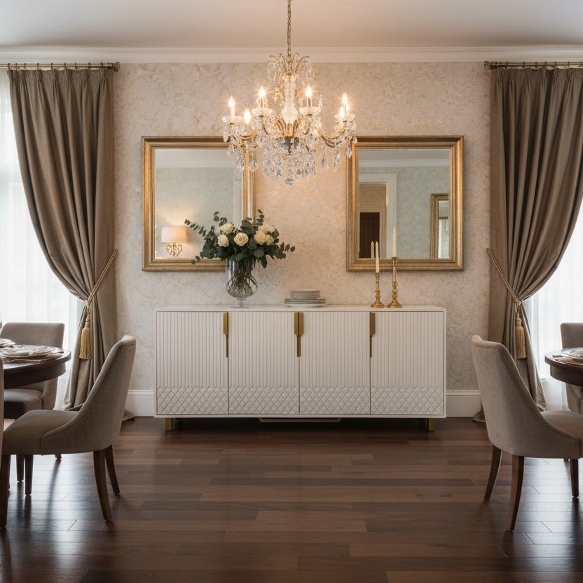 Gourie Louvered Console Table