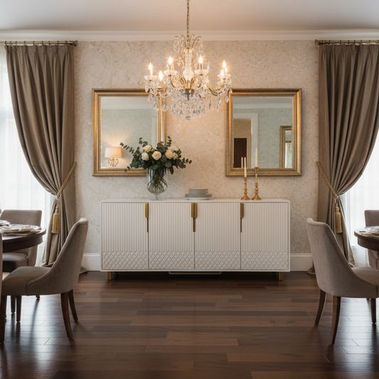 Gourie Louvered Console Table