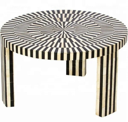 Bone Inlay Nesting Coffee Table Set