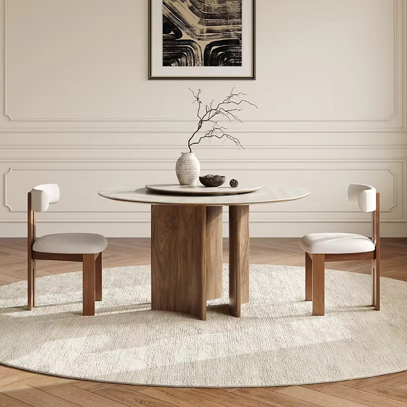 Zenki Dinning Set detail view - solid teak wood dining set - The Flamingo Life