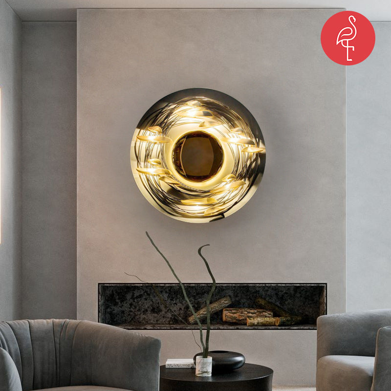 Koi Wall Mount Lights – detail view – luxury wall light India – The Flamingo Life
