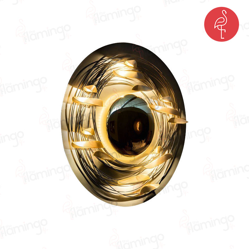 Koi Wall Mount Lights – angle view – luxury wall light India – The Flamingo Life