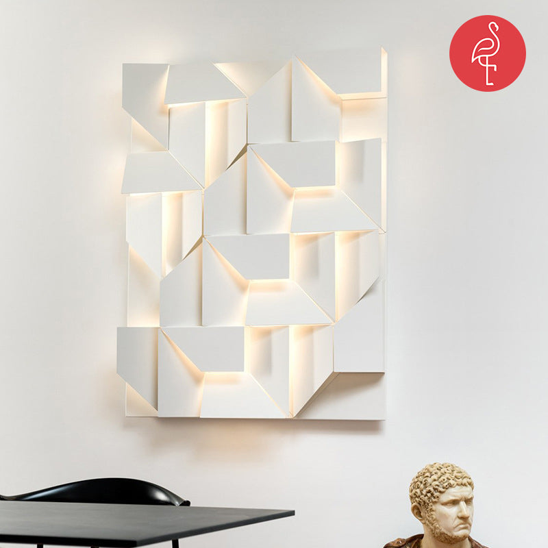 Puzzled Luxury Wall Mount Light – grey variant view – designer wall light India – The Flamingo Life