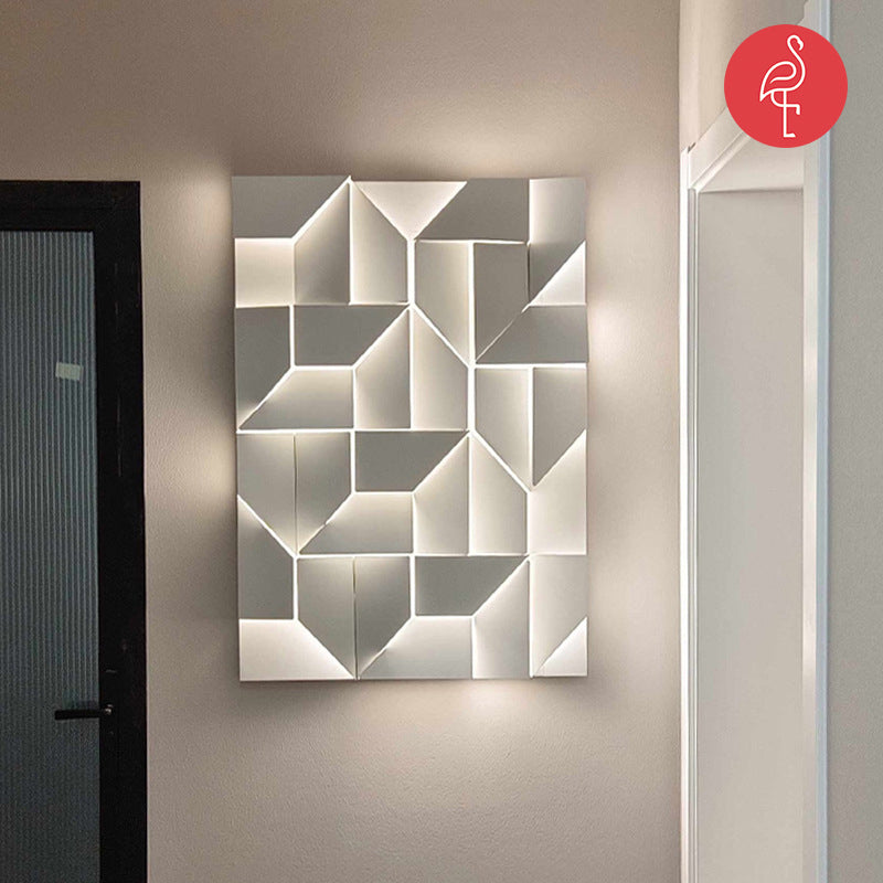 Puzzled Luxury Wall Mount Light – angle view – designer wall light India – The Flamingo Life