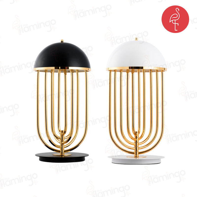 Haret Luminescent Bed Side Lamp – side view – luxury bedside lamp India – The Flamingo Life