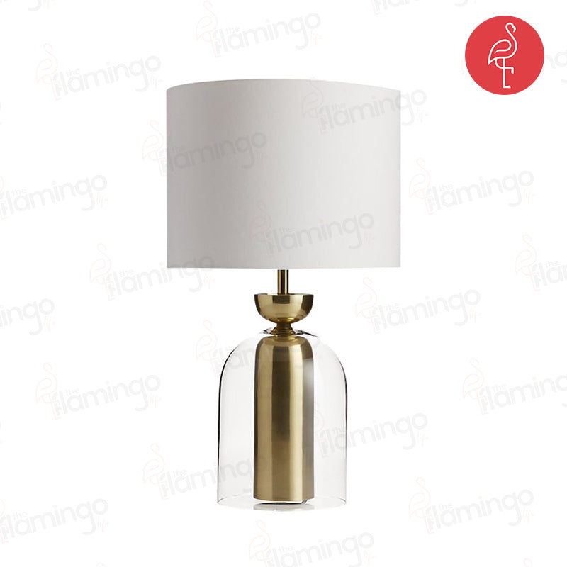 Klandos Glassed Table Lamp – lifestyle view – luxury glass table lamp India – The Flamingo Life