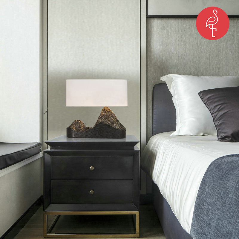 Grady Mountain Style Bed Lamp – angle view – luxury bedside lamp India – The Flamingo Life
