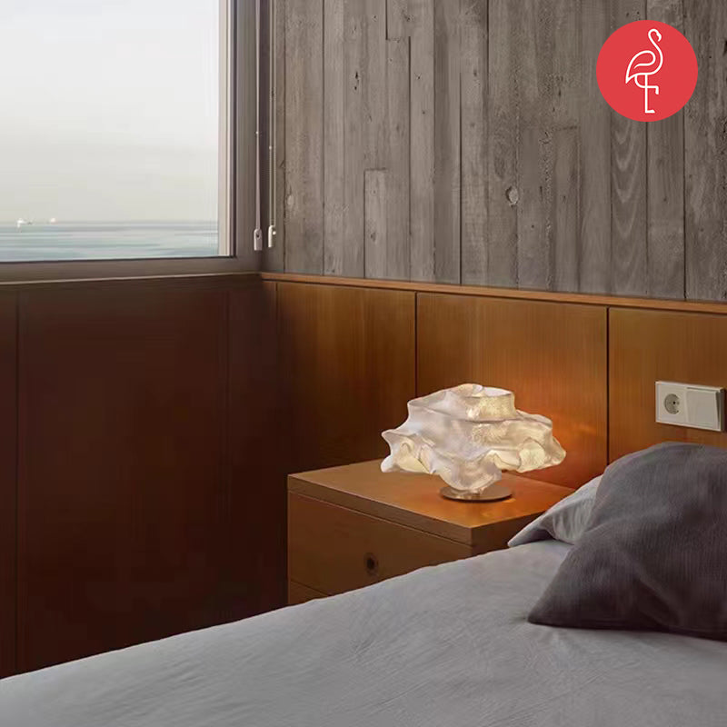 Cloudy Lotus Desk Lamp – lifestyle view – luxury desk lamp India – The Flamingo Life