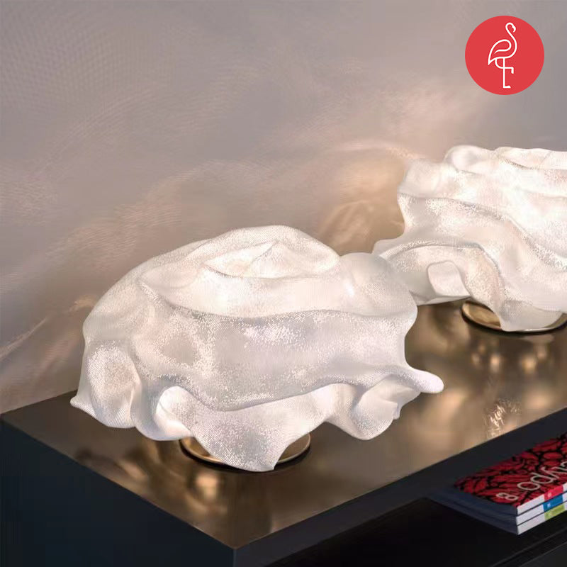 Cloudy Lotus Desk Lamp – angle view – luxury desk lamp India – The Flamingo Life