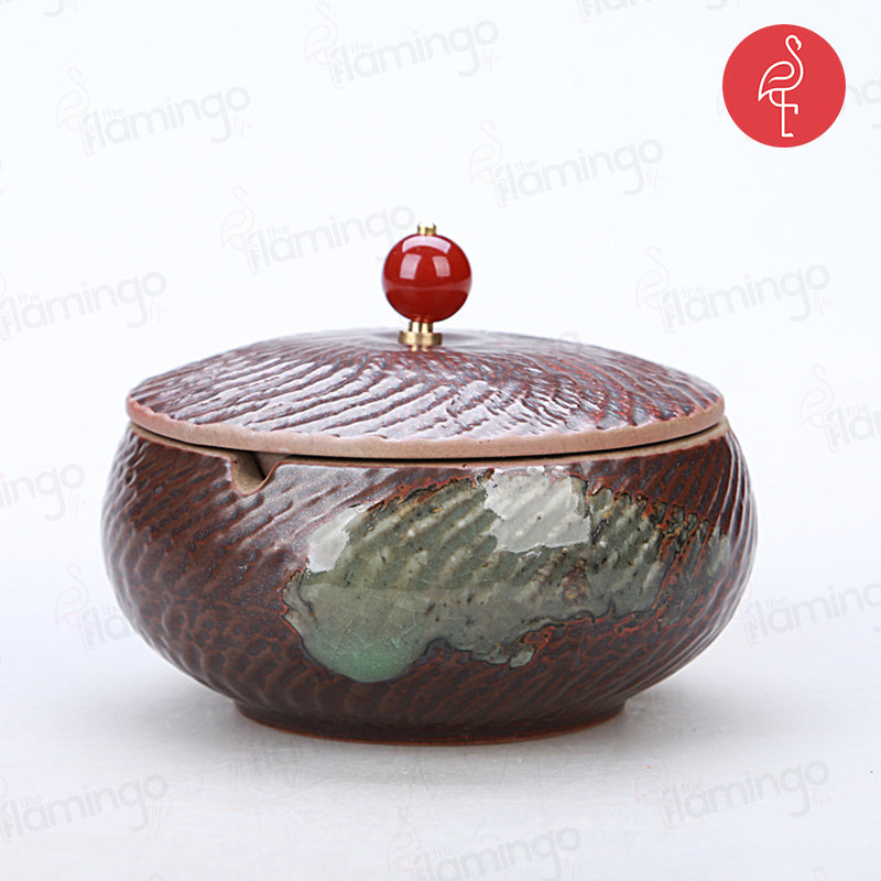Shifu Contemporary Medieval Ashtray – side view – luxury dome ashtray India – The Flamingo Life
