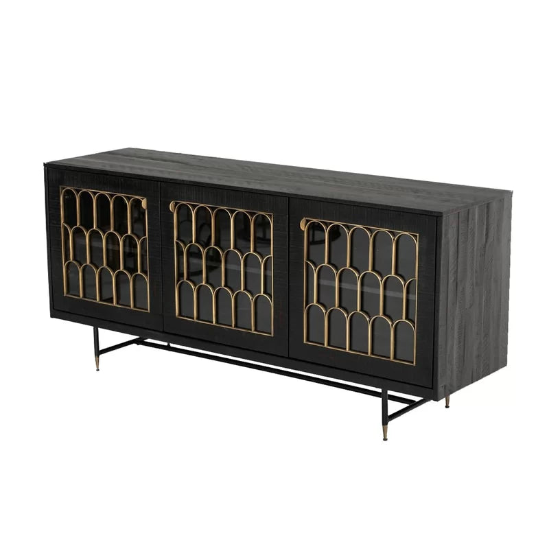 Honeycomb Sideboard side view - sideboard - The Flamingo Life