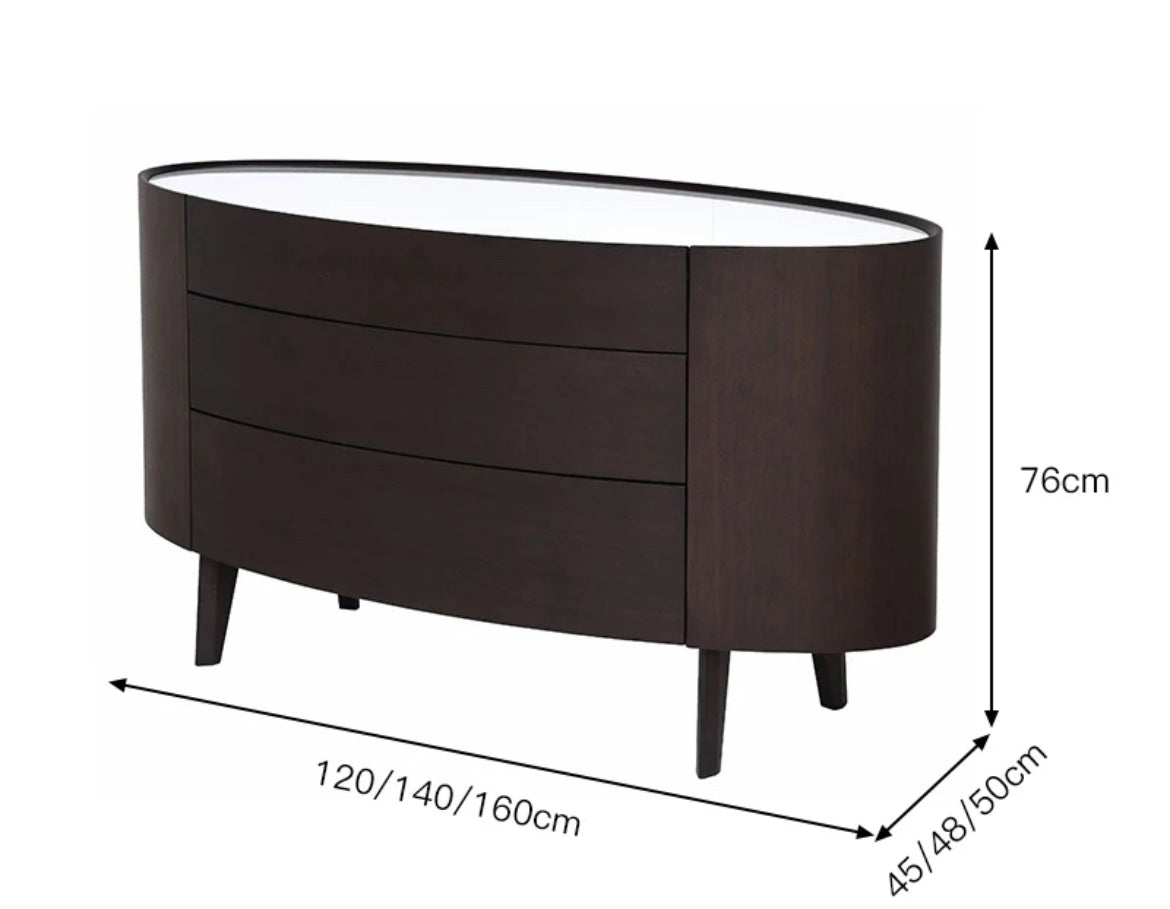 Marine Wooden Console Table With Marble Top view 7 - marble console table - The Flamingo Life