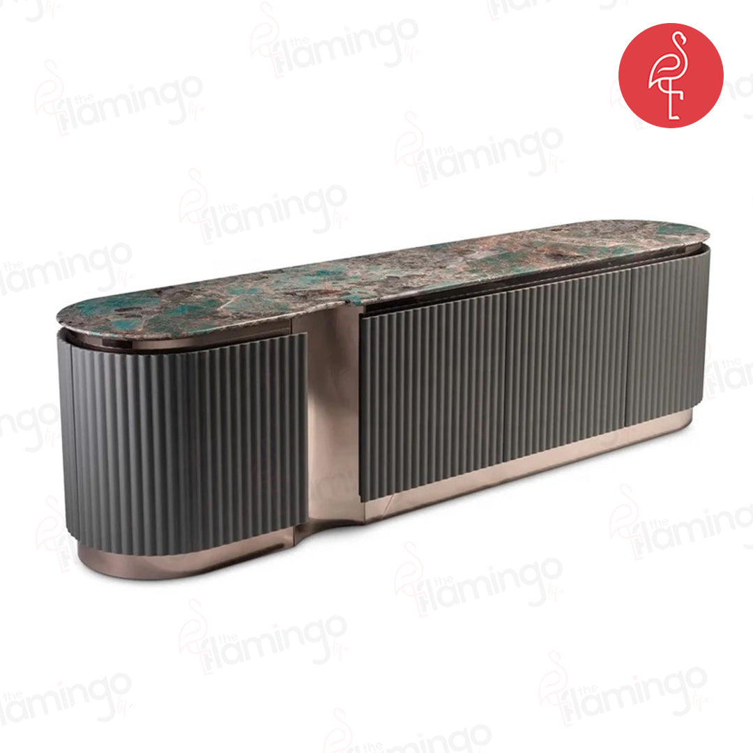 Cyrus Regal Console angle view - console table - The Flamingo Life