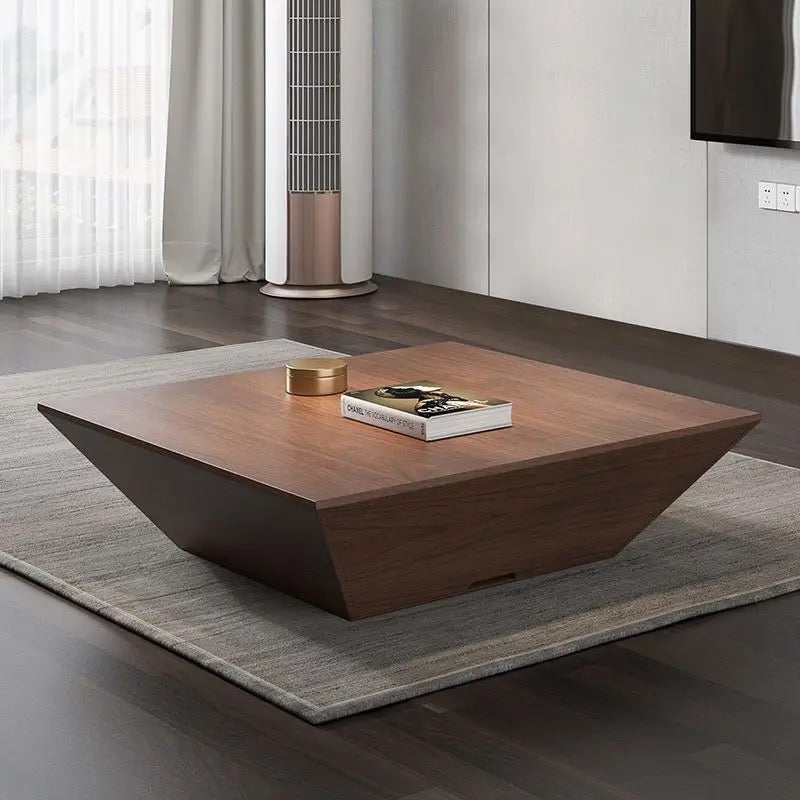 Inception Coffee Table lifestyle view - wood veneer coffee table - The Flamingo Life