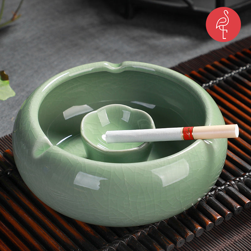 Nano Round Coloured Ashtray – colour variants view – luxury designer ashtray India – The Flamingo Life