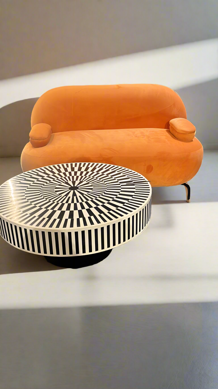 Roy Suede Loveseat lifestyle view - suede upholstery love seat - The Flamingo Life