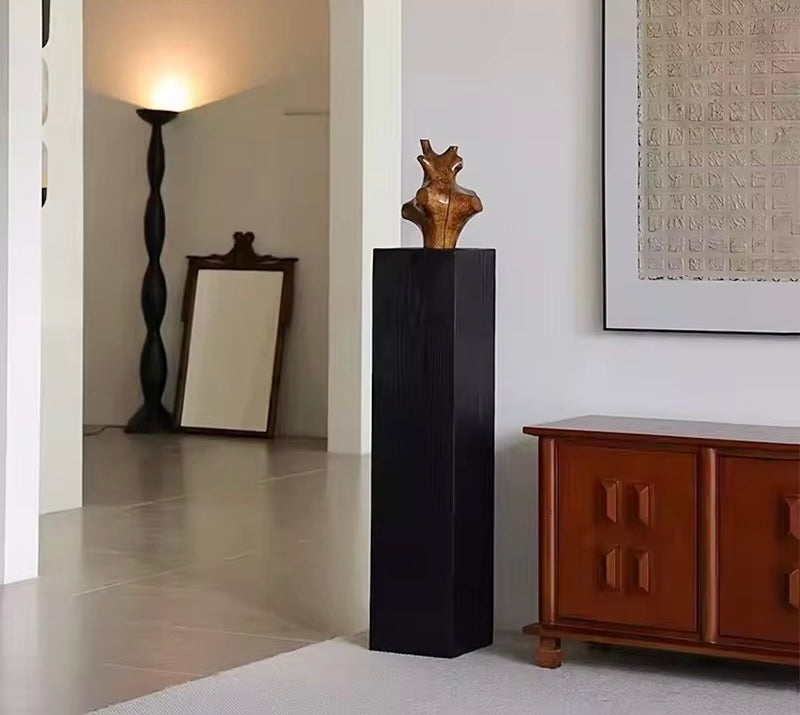 Freya Side Tall Table side view - Japandi furniture - The Flamingo Life