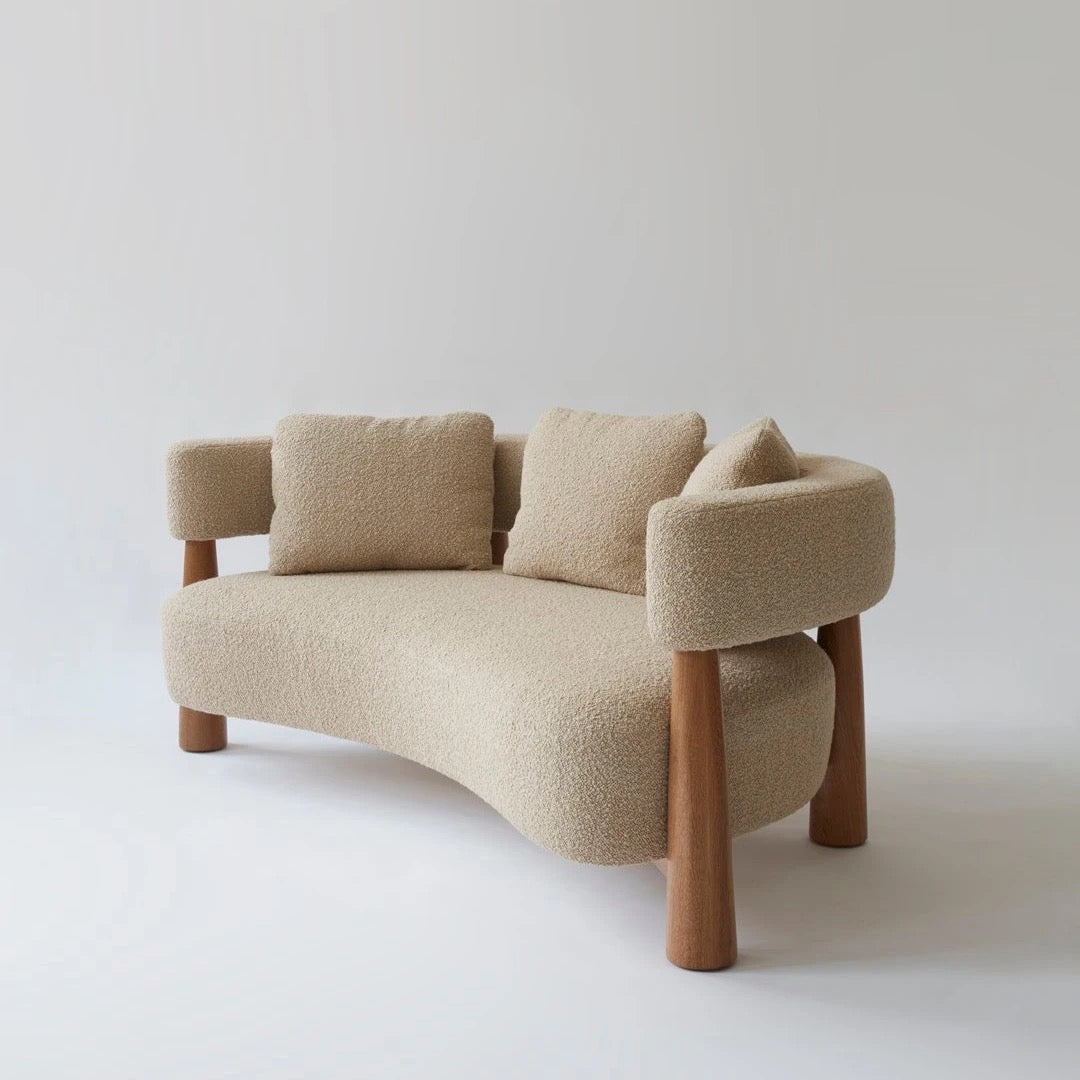 Okinawa Japandi Style Couch detail view - Japandi sofa - The Flamingo Life