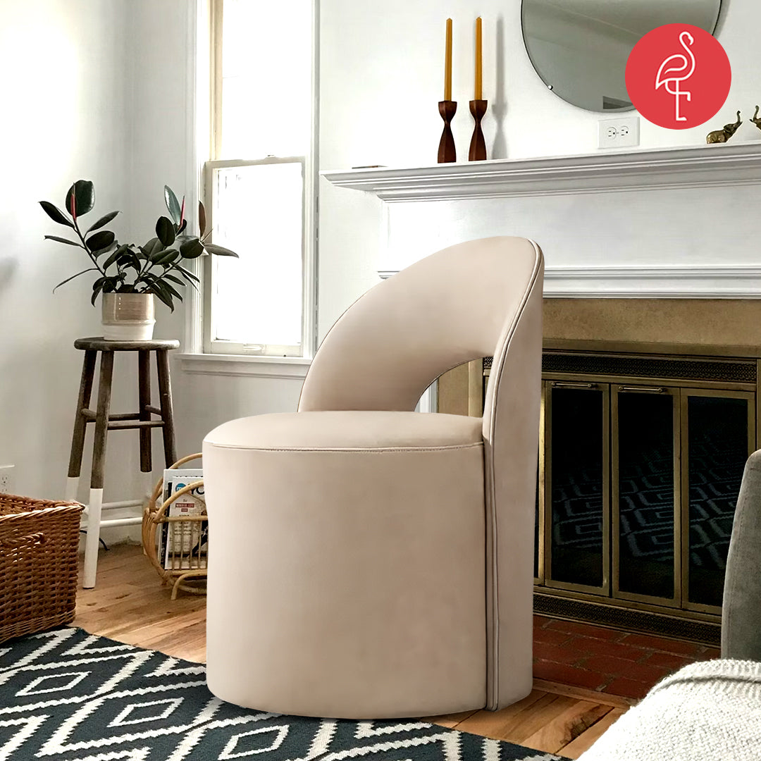 Selena Accent Chair side view - accent chair - The Flamingo Life