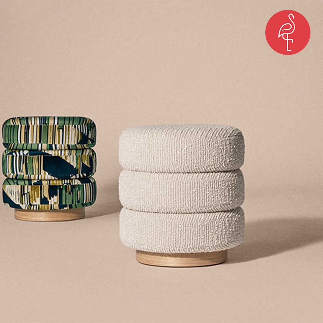 Fio classy pouf side view - pouf - The Flamingo Life