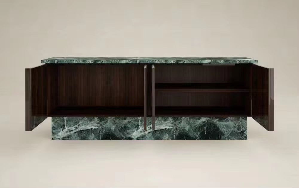 Caspian Regal Buffet Console side view - console table - The Flamingo Life